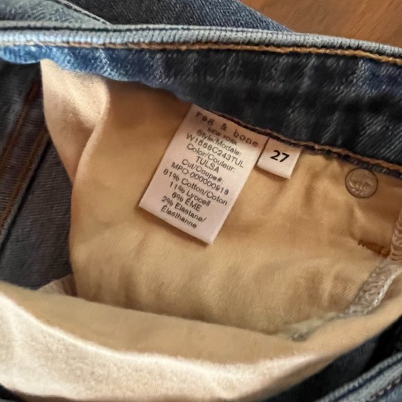 Rag & Bone Nina High Rise Ankle Skinny Distressed Tulsa Wash $225 Size 27 - Picture 7 of 9